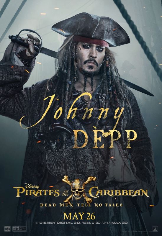 Pirates of the Caribbean: Dead Men Tell No Tales character posters