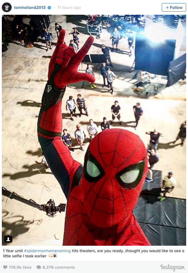 New Spider-Man: Homecoming Picture Selfie