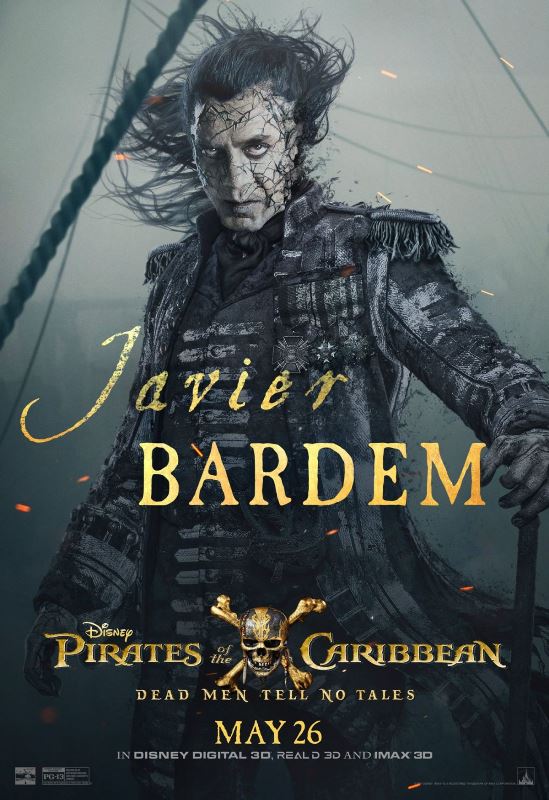 Pirates of the Caribbean: Dead Men Tell No Tales character posters