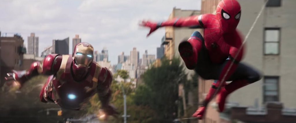 Spider-Man and Irom Man in Spider-Man: Homecoming 