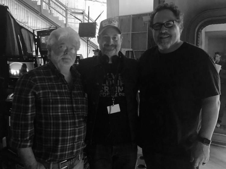 George Lucas Visits Jon Favreau on the Set of The Mandalorian