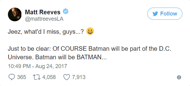 Matt Reeves Twitter