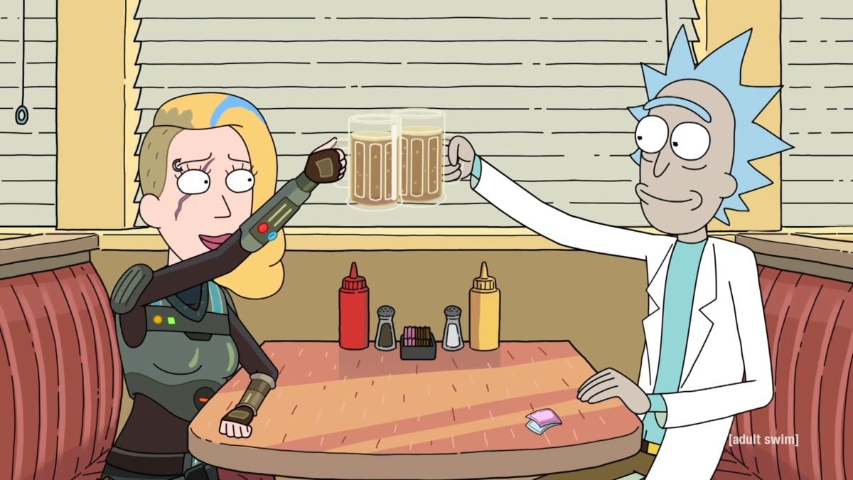 بث فضایی و ریک در سریال Rick and Morty