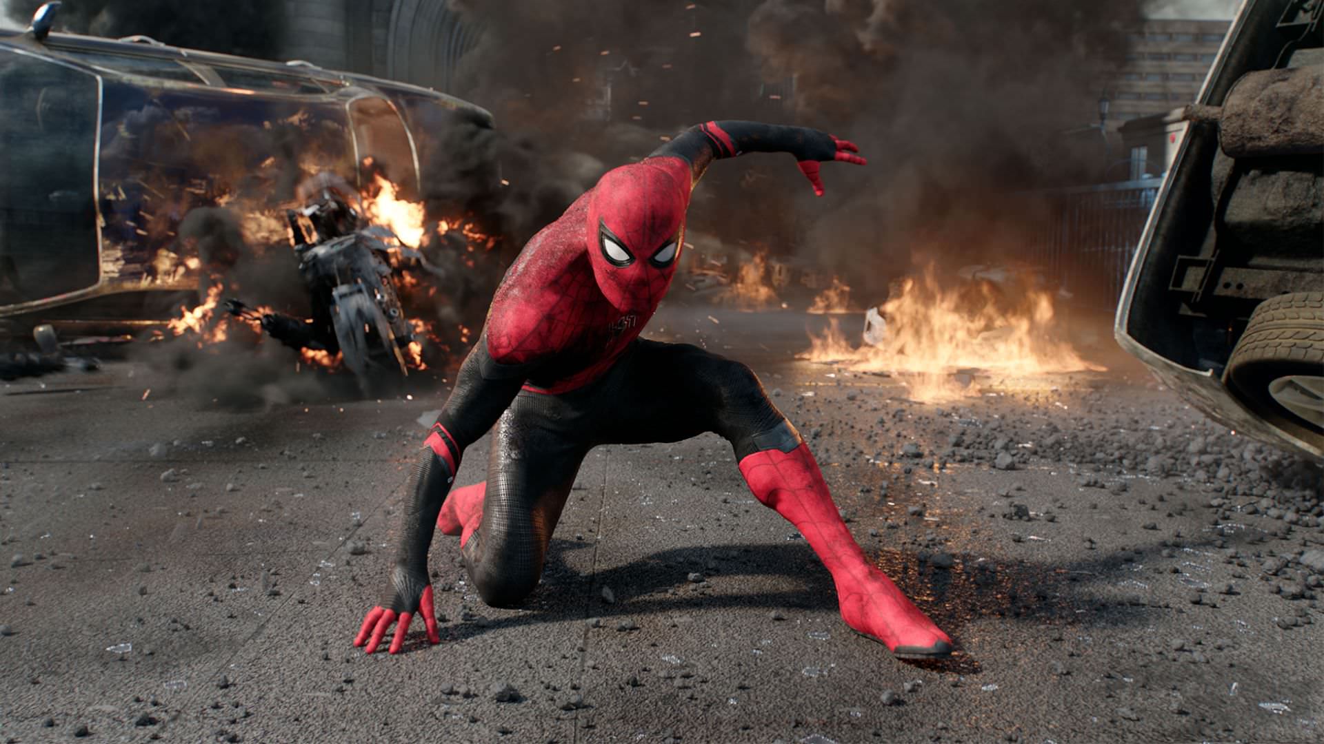 فرود ابرقهرمانی مرد عنکبوتی با بازی تام هالند در فیلم Spider-Man: Far From Home