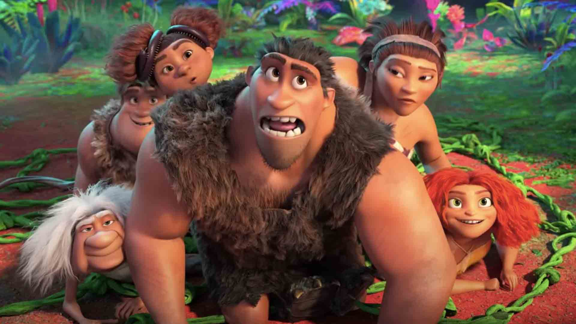 اعضای خانواده کرودها در انیمیشن The Croods: A New Age